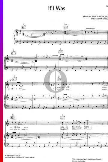 If I Was Sheet Music