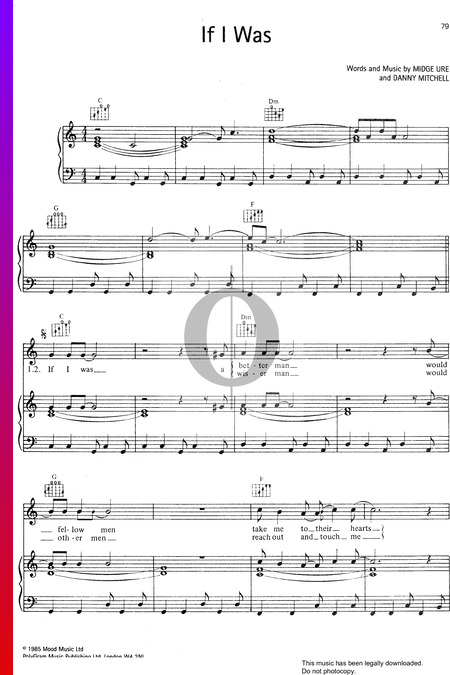 If I Was Musik-Noten