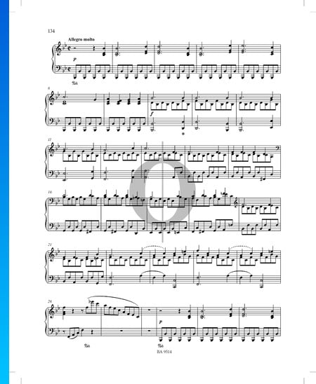 Sonate en Si bémol Majeur, P. XII: 43: 2. Allegro molto Partition