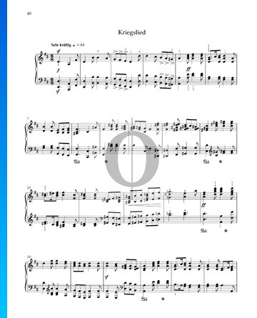 Canción de guerra, Op. 68 n.º 31 Partitura