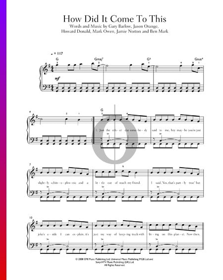 How Did It Come To This Sheet Music