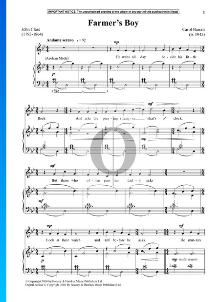 Farmer’s Boy Partitura