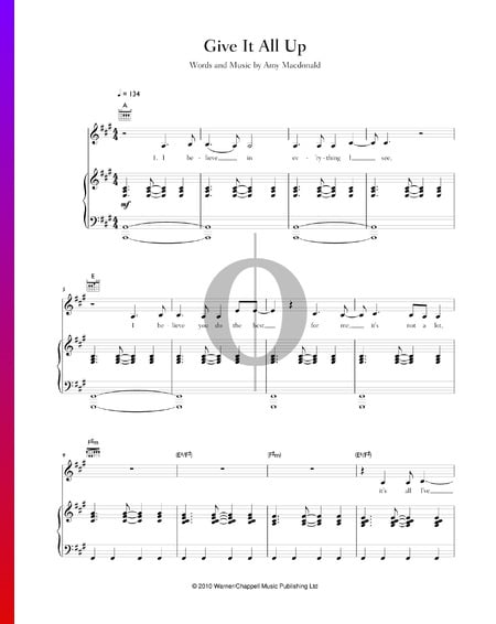 Give It All Up Sheet Music