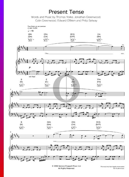 Present Tense Musik-Noten