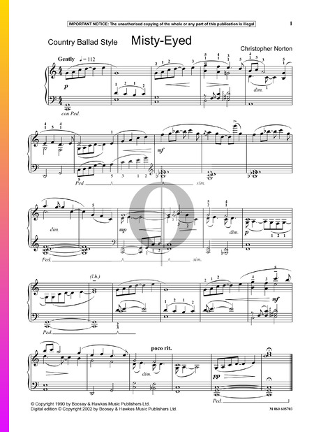 Misty Eyed Musik-Noten