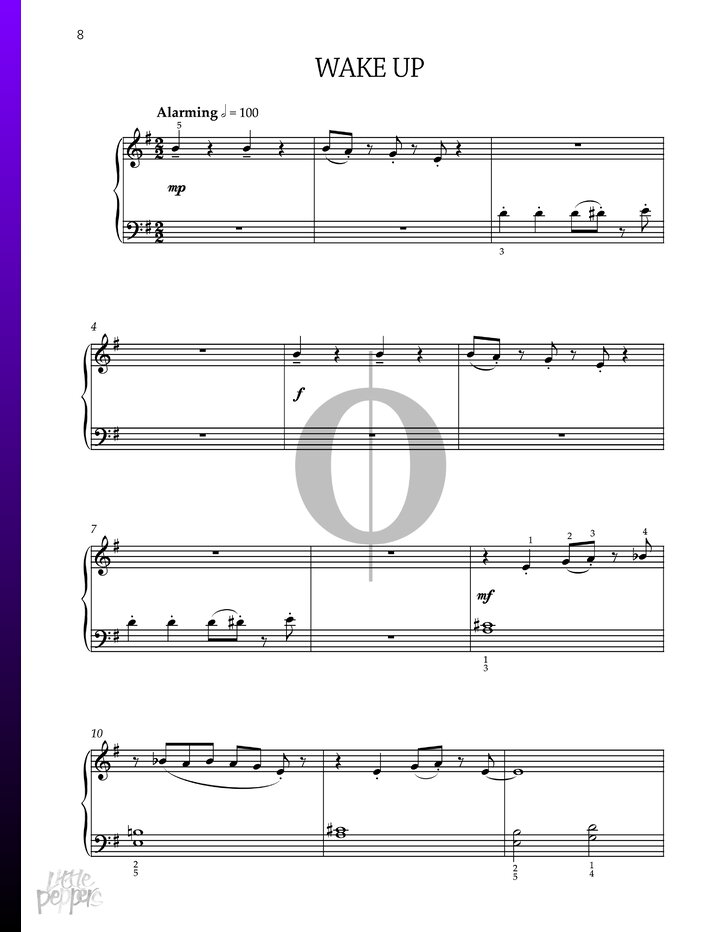 Wake up Sheet Music (Piano Solo) - OKTAV