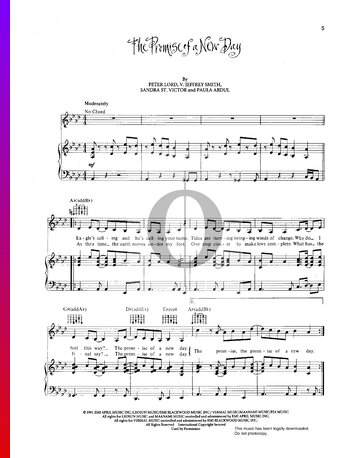 The Promise Of A New Day Sheet Music