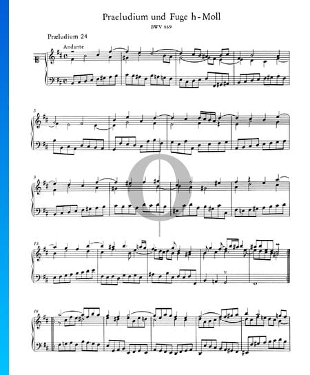 Prelude 24 B Minor, BWV 869 Sheet Music