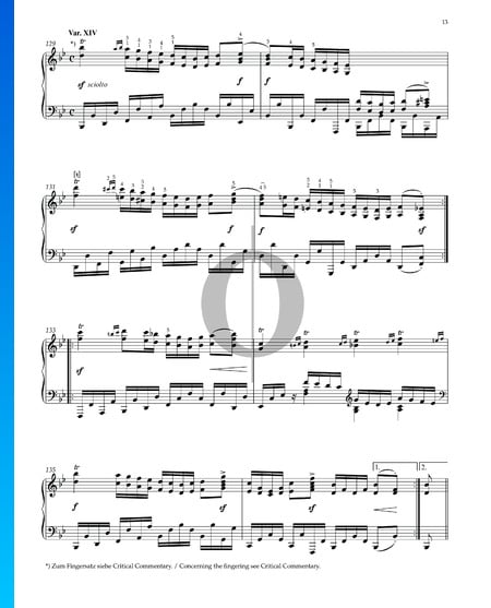 Variations et Fugue sur un Thème de Handel, Op. 24: Variation XIV Partition