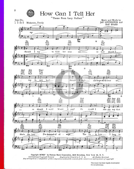 How Can I Tell Her Musik-Noten