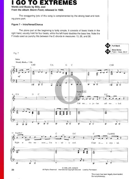 I Go To Extremes Sheet Music