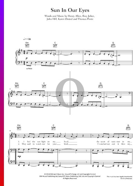 Sun In Our Eyes Sheet Music
