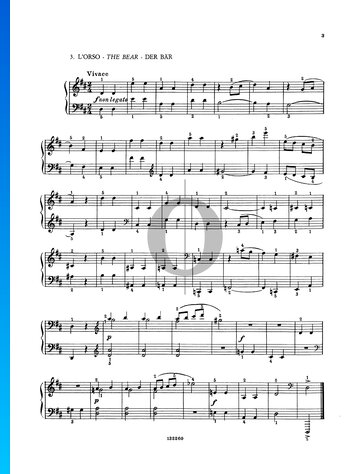 Children's Notebook Op. 69: No. 3 The Bear bladmuziek