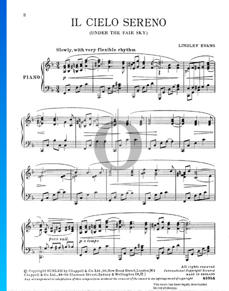 Il Cielo Sereno (Under The Fair Sky) Sheet Music
