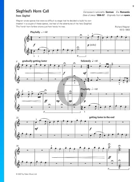 Siegfried, WWV 86 C: Siegfried's Horn Call Sheet Music