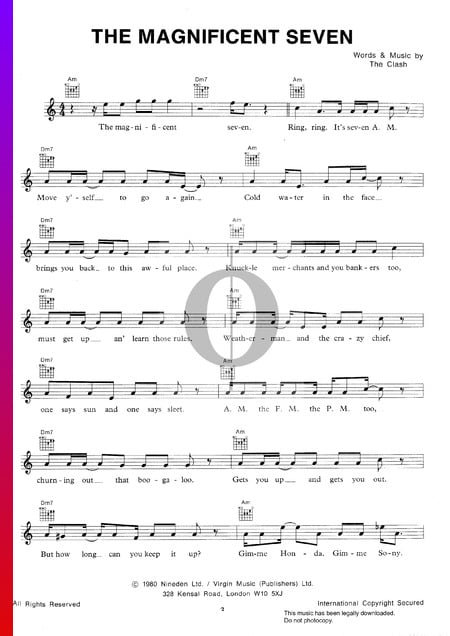 The Magnificent Seven Partitura