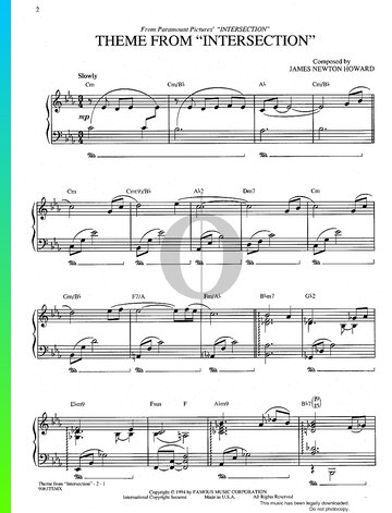 Intersection Theme Partitura