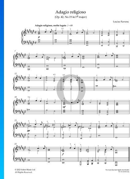 Adagio religioso in F-sharp Major, Op. 42 No. 19
