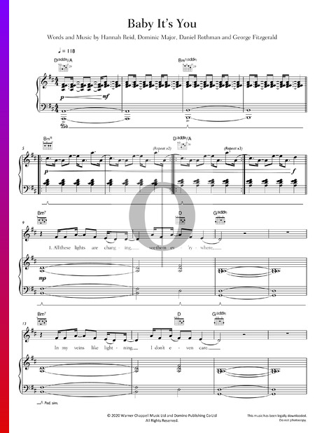 Baby It's You Sheet Music