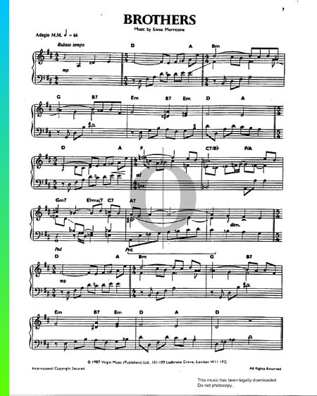 Brothers Sheet Music