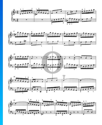 Invention 4, BWV 775 Musik-Noten
