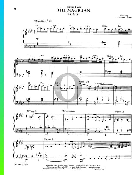 The Magician Theme Sheet Music