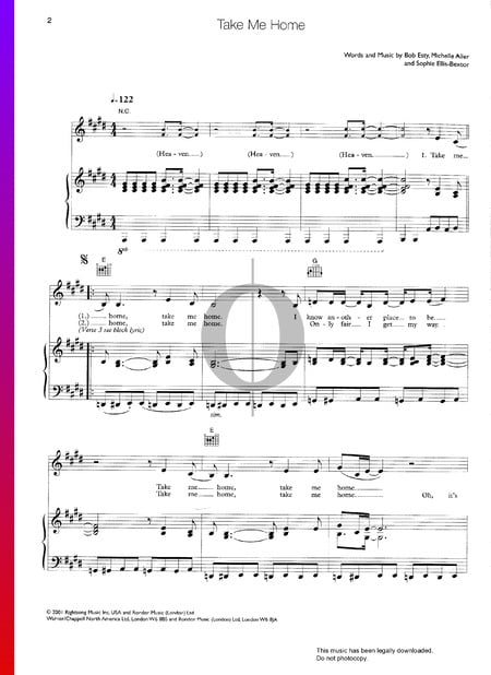 Take Me Home Musik-Noten