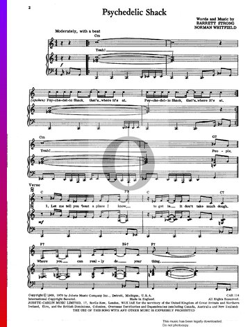 Psychedelic Shack Sheet Music