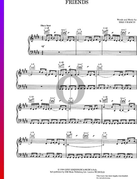 Friends Sheet Music