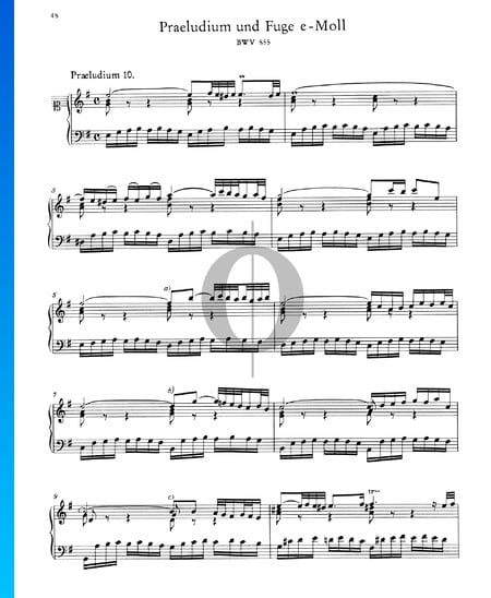 Prélude 10 Mi mineur, BWV 855