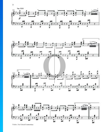 Variationen und Fuge über ein Thema von Händel, Op. 24: Variation XXV Musik-Noten