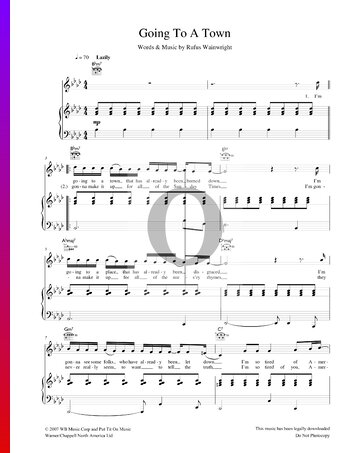 Going To A Town Sheet Music