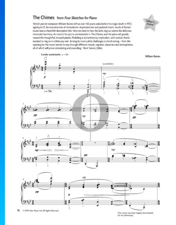 Four Sketches for Piano: The Chimes Musik-Noten