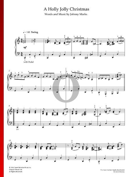 A Holly Jolly Christmas Musik-Noten