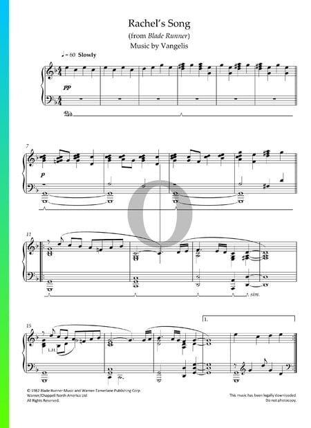 Rachel's Song Musik-Noten