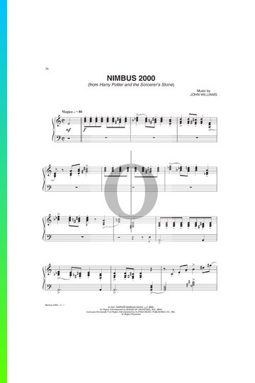 Nimbus 2000 Musik-Noten