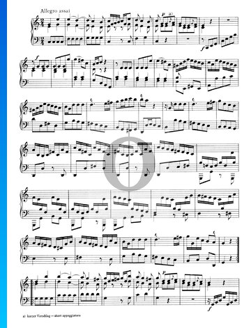 Partition Sonate No. 5, Wq 48: 3. Allegro assai