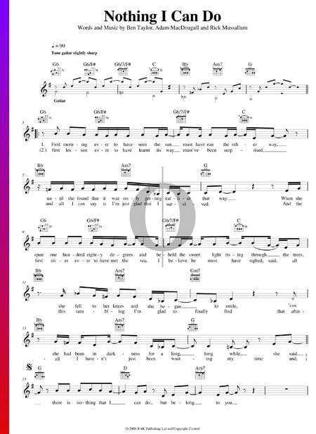Nothing I Can Do Musik-Noten