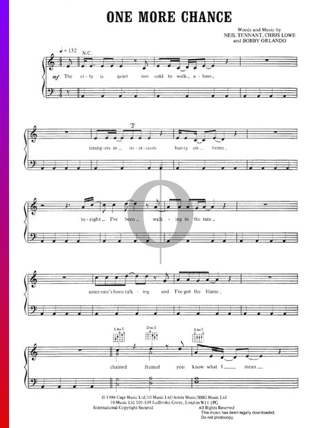 One More Chance Musik-Noten
