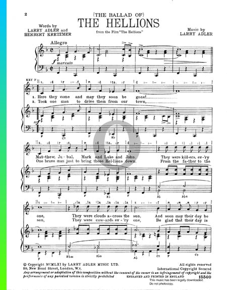 (The Ballad Of) The Hellions Sheet Music