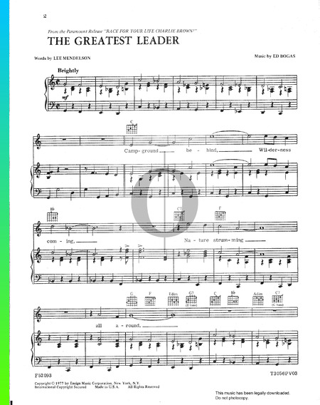 The Greatest Leader Sheet Music