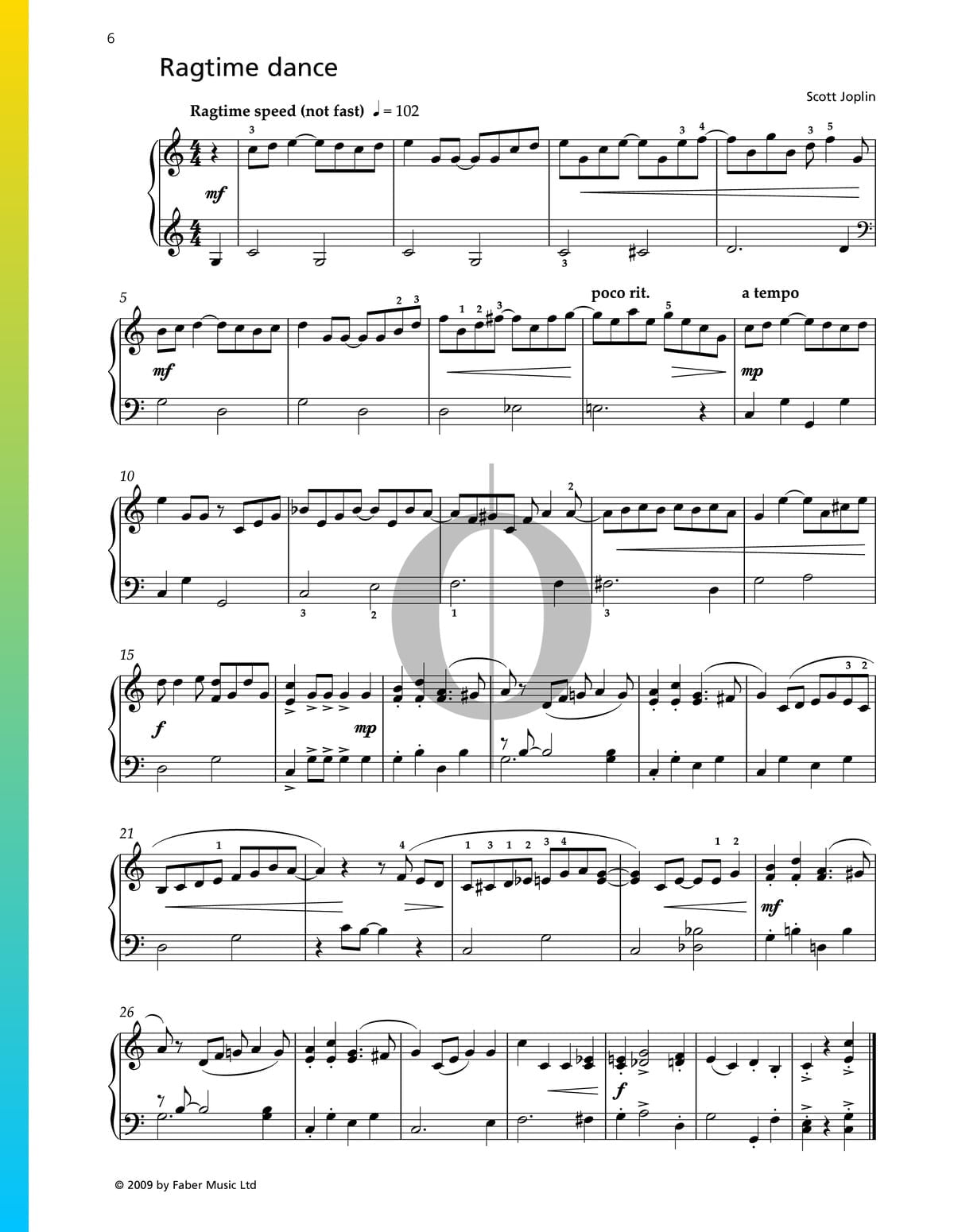 Ragtime Dance (Scott Joplin) Piano Sheet Music - OKTAV