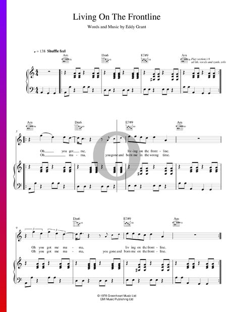 Living On The Frontline Sheet Music