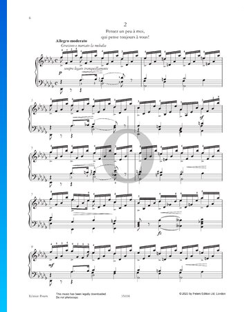 Etude in D-flat Major: Pensez un peu à moi, qui pense toujours à vous ! Sheet Music