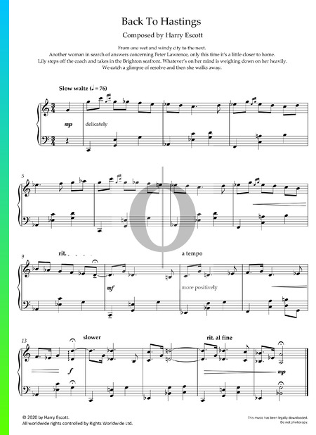 Back To Hastings Partitura