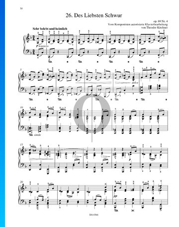 Des Liebsten Schwur, Op. 69 No. 4 Sheet Music