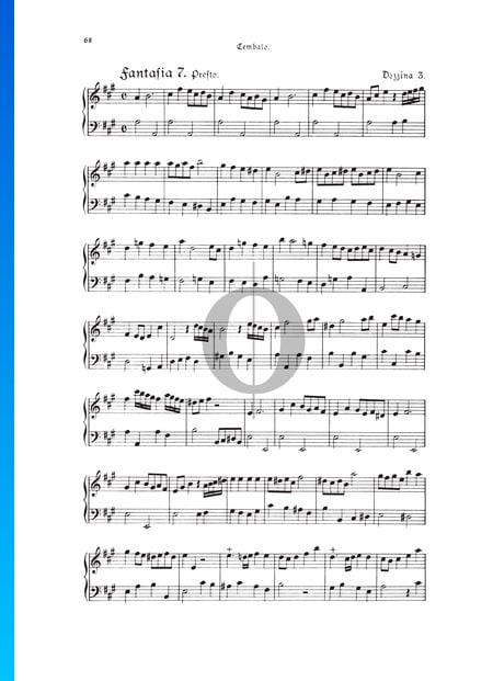 Fantasie, Douzaine III Nr.7: Presto, TWV 33:31 Musik-Noten