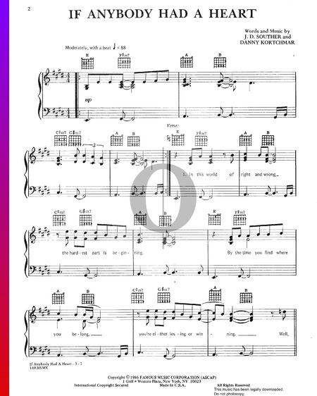 If Anybody Had A Heart Sheet Music