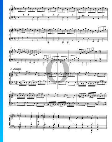 Partition Concerto en Si mineur, BWV 979: 5. Adagio