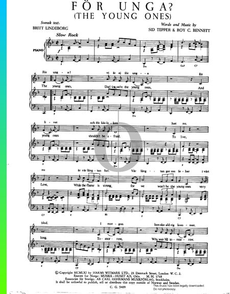 The Young Ones Musik-Noten
